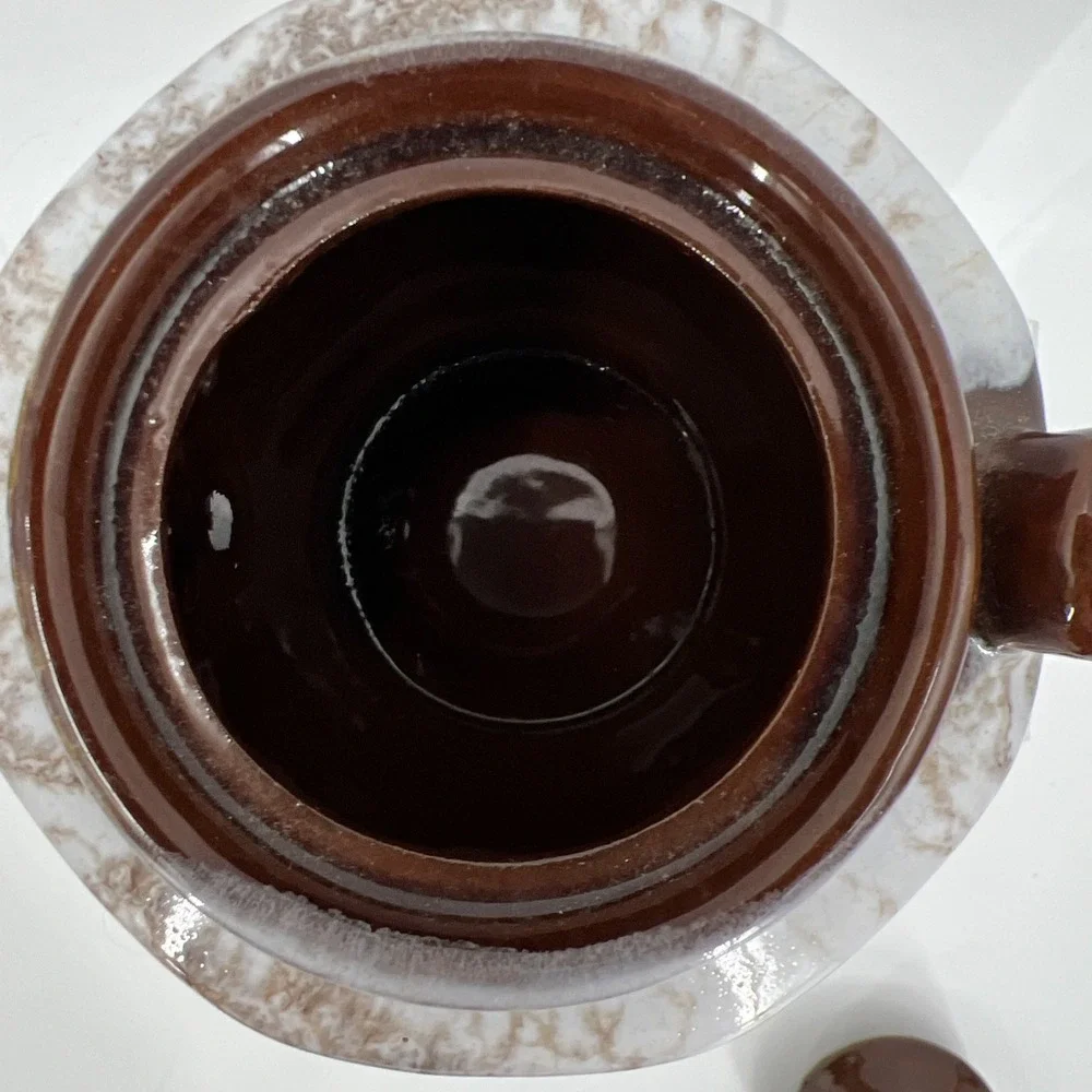 Vintage Brown Drip Glaze Ceramic Teapot MCM Grannycore‎ Made In Japan